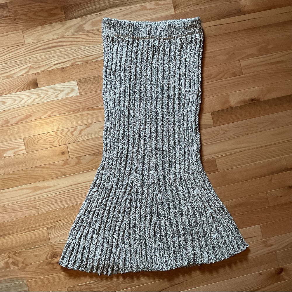 New - H&M chunky knit maxi skirt flared fall skirt winter skirt sweater dress